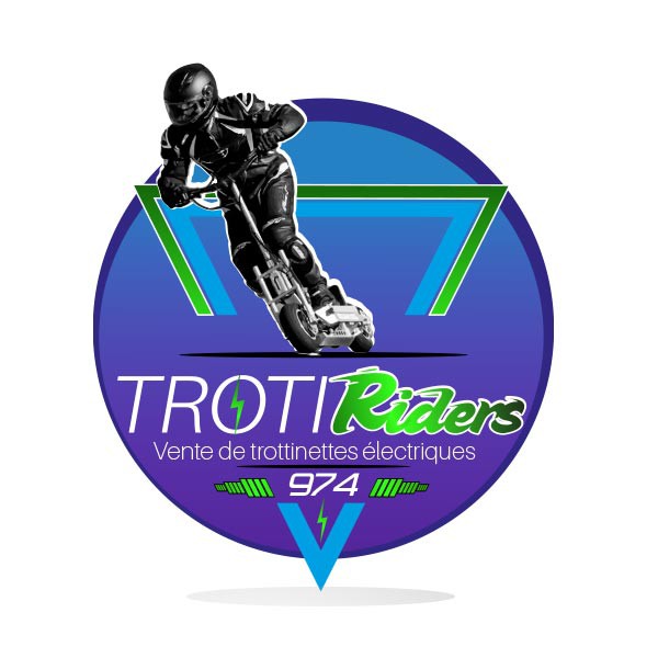 Réalisation du logotype de la boutique TrottiRiders Saint-Louis de la Réunion