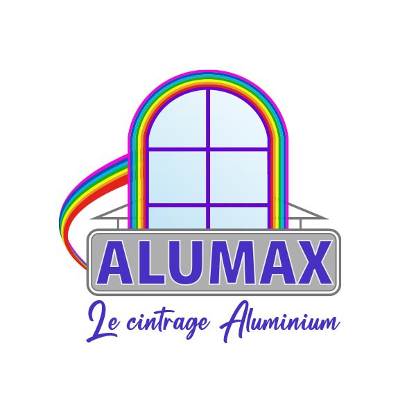 Refonte du logo de la menuiserie aluminium Alumax de Saint-Louis à la Réunion