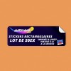 Commandez des stickers ou autocollants de formes rectangulaires imprimés et livrés sur l'île de la Réunion