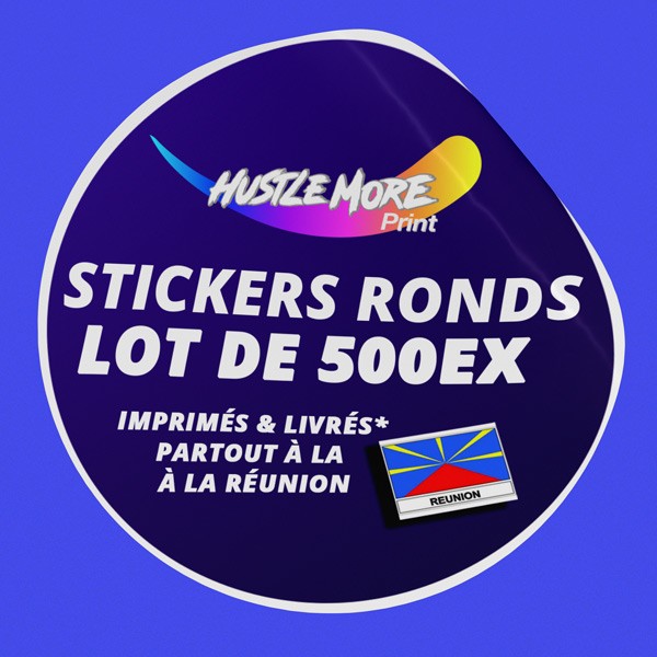 Imprimeur 974 des stickers ou autocollants imprimés et livrés rapidement