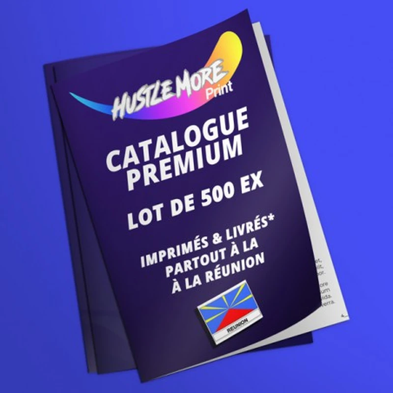 Catalogue professionnel et suivi client impeccable. Un vrai plaisir de travailler avec Hustle More Impression !